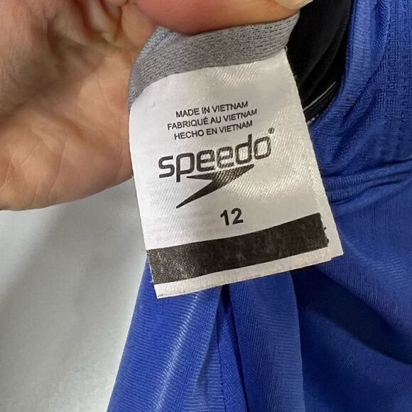 Speedo Royal Blue One Piece Center Ruched Swimsuit - Picture 4 of 5